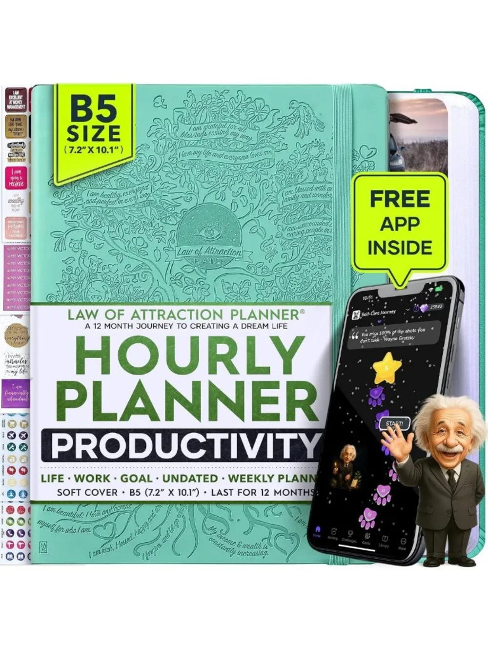 Deluxe Undated Life Planner | Weekly & Monthly Organizer | Manifestation Journal